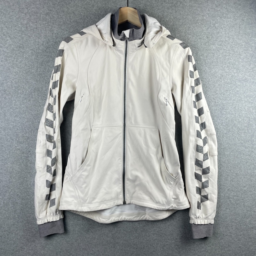 Lululemon Jacket Womens XS S Ivory Feelin Frosty Softshell Reflective‎ Running